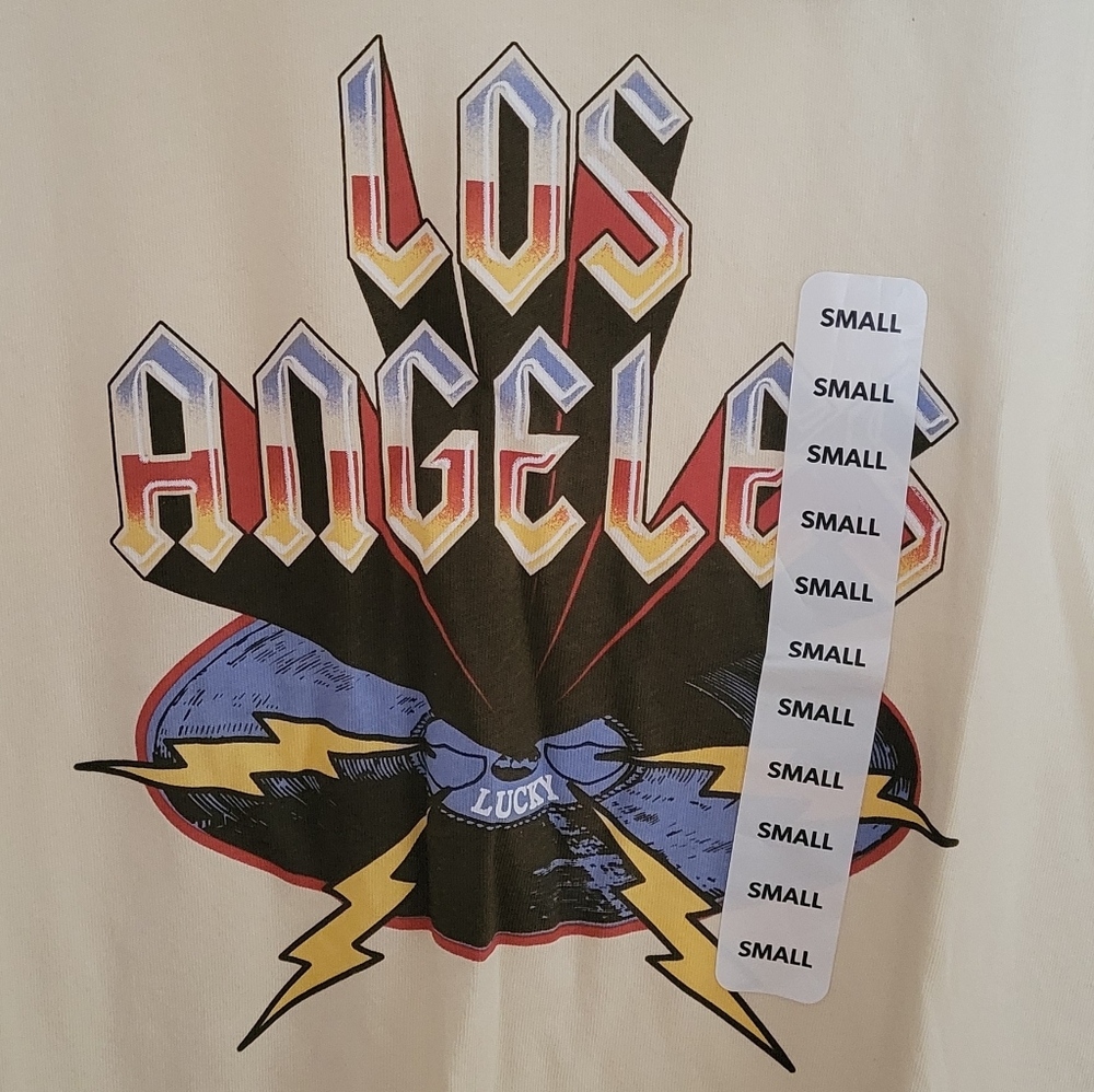 LUCKY BRAND Cotton Graphic Tee Size Small - Picture 3 of 7